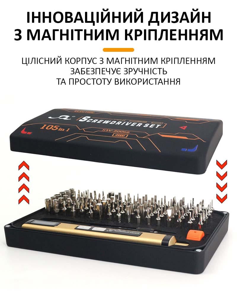 Отвертка аккумуляторная SW-80066/110в1/для точных работ/Type-C/350 mAh - фото 3