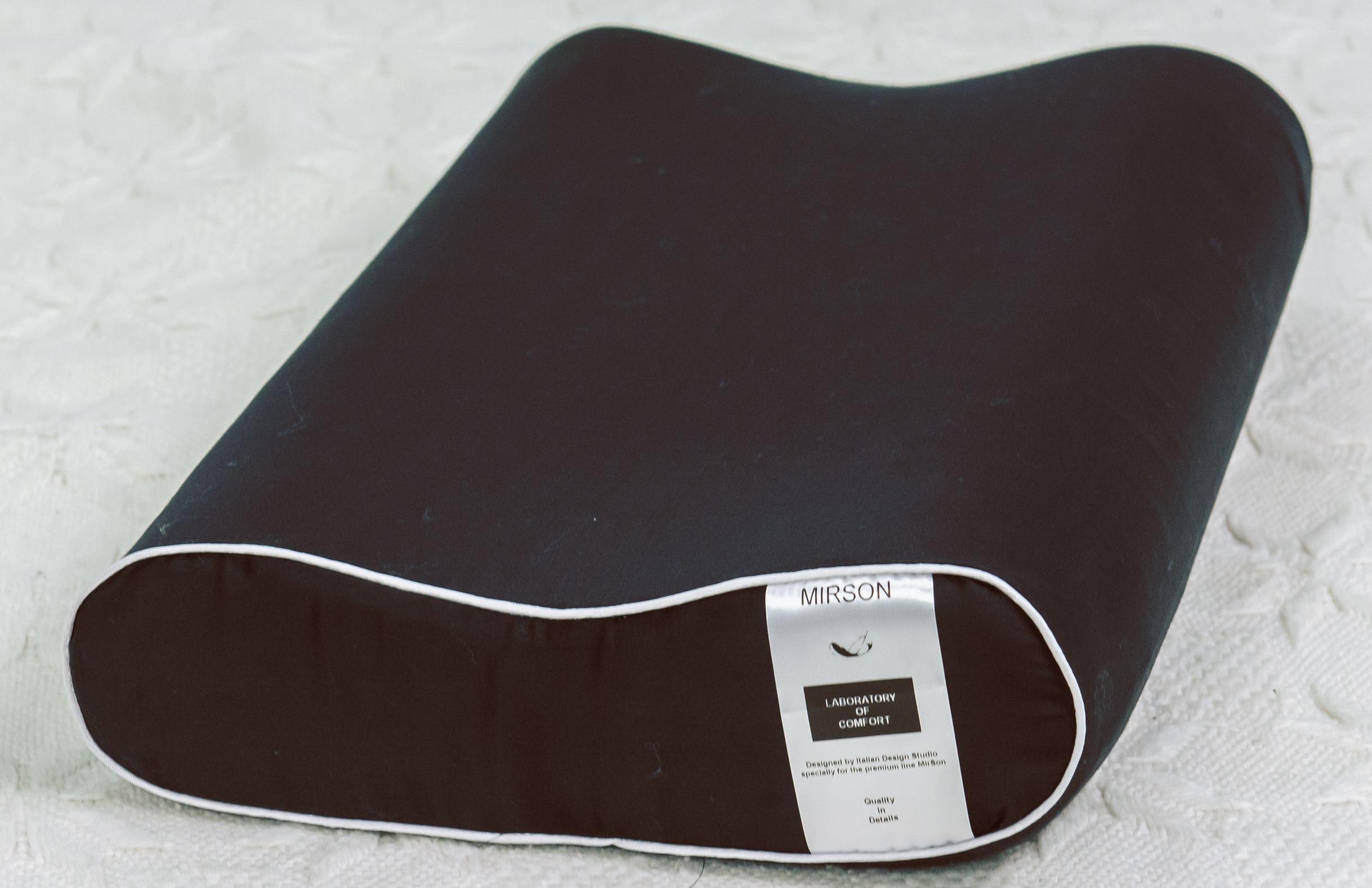 Подушка ортопедична MirSon №6092 Delicate satin Black Pearl 49х32х10,5 см (2200003262469)