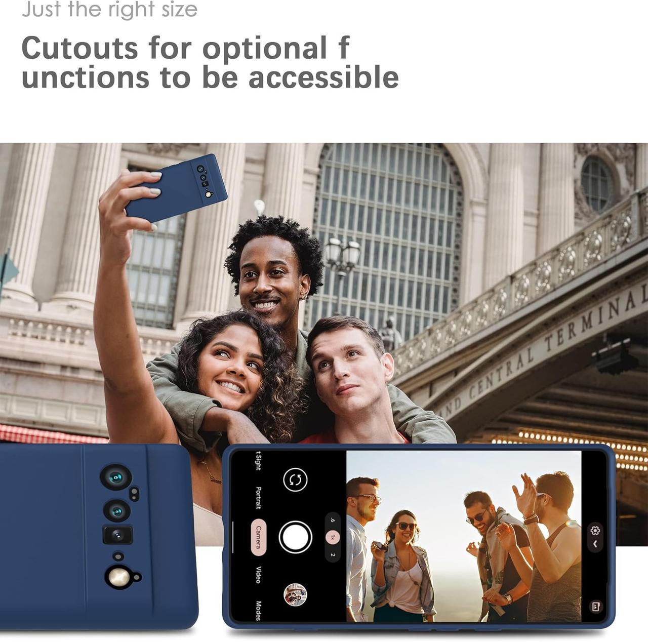 Силиконовый чехол для Google Pixel 6 Pro (с микрофиброй внутри) Темно-синий - фото 7 Силиконовый чехол для Google Pixel 6 Pro (с микрофиброй внутри) Темно-синий - фото 7