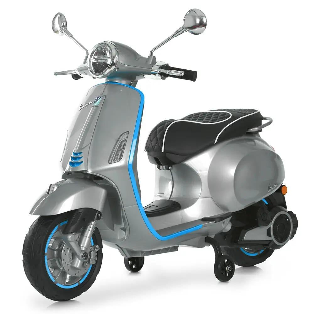Мотоцикл детский электрический Bambi Racer M 6288EL-11-4 трехколесный Серый/Синий