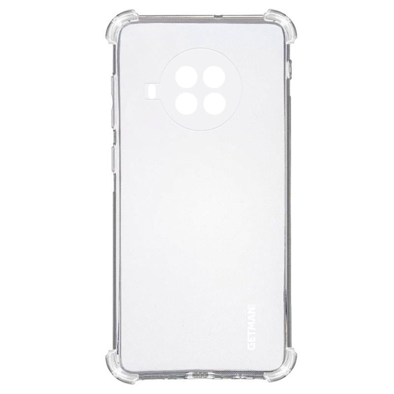 Чехол TPU GETMAN Ease logo усиленные углы для Xiaomi Redmi Note 9 Pro 5G Бесцветный/прозрачный (160604)