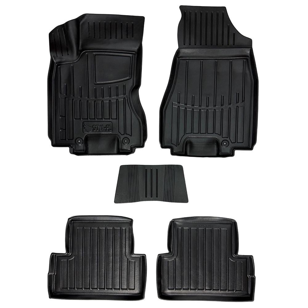 Коврики в салон SOVA-PL для Nissan X-Trail T31 2007-2014 резиновые 5 шт. Черный (28800451)