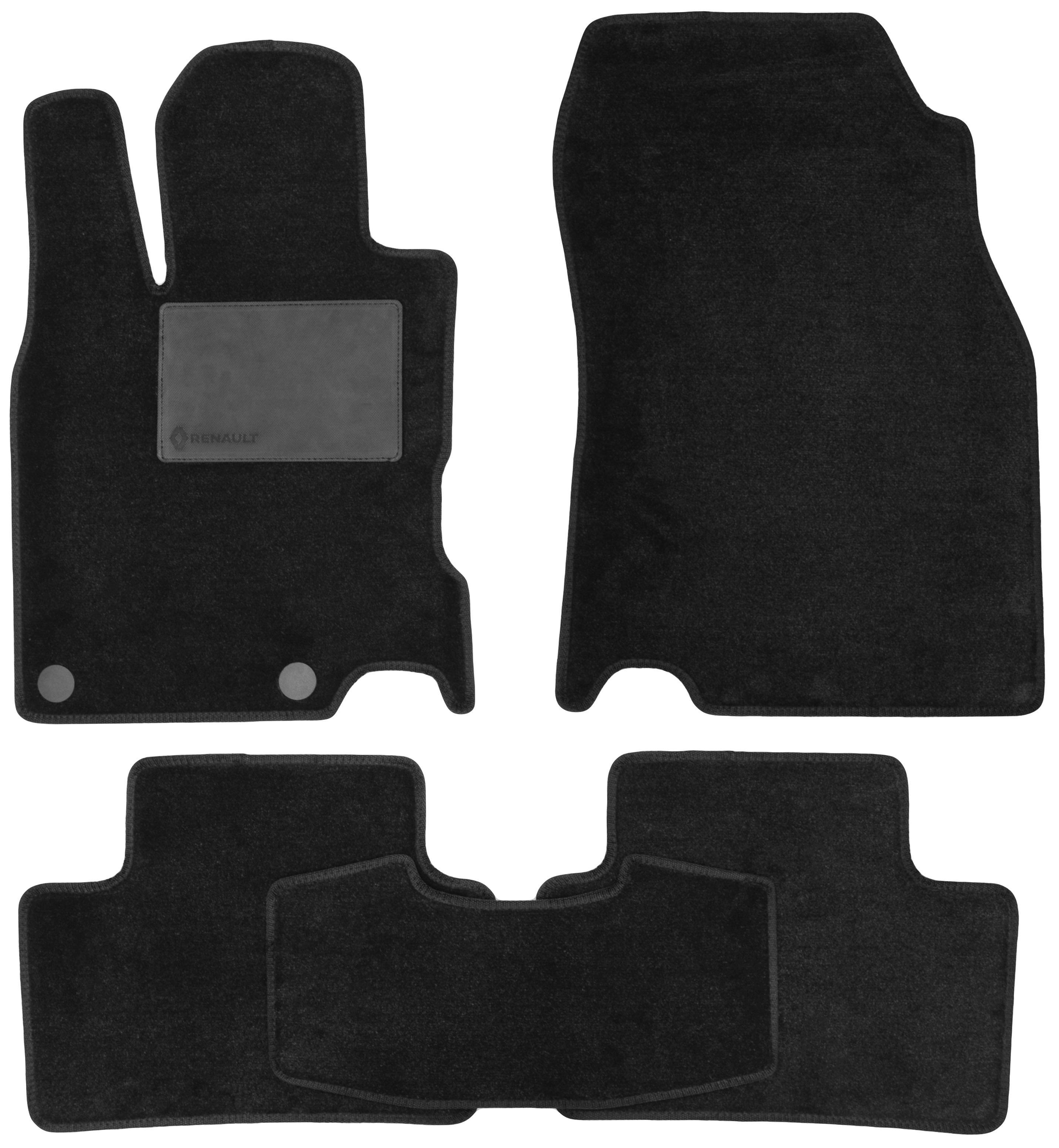 Коврики в салон Optimal для Renault Kadjar '15- текстильные Черный