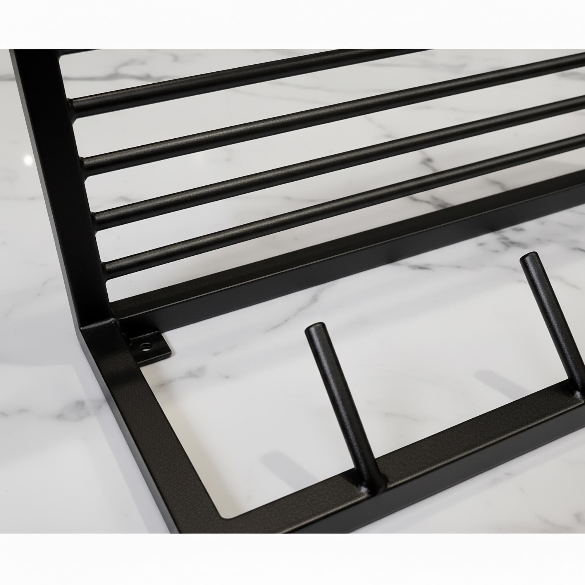 Вешалка для одежды настенная из металла Scandi 800x200 мм H 1000 мм Черный (1554) - фото 4