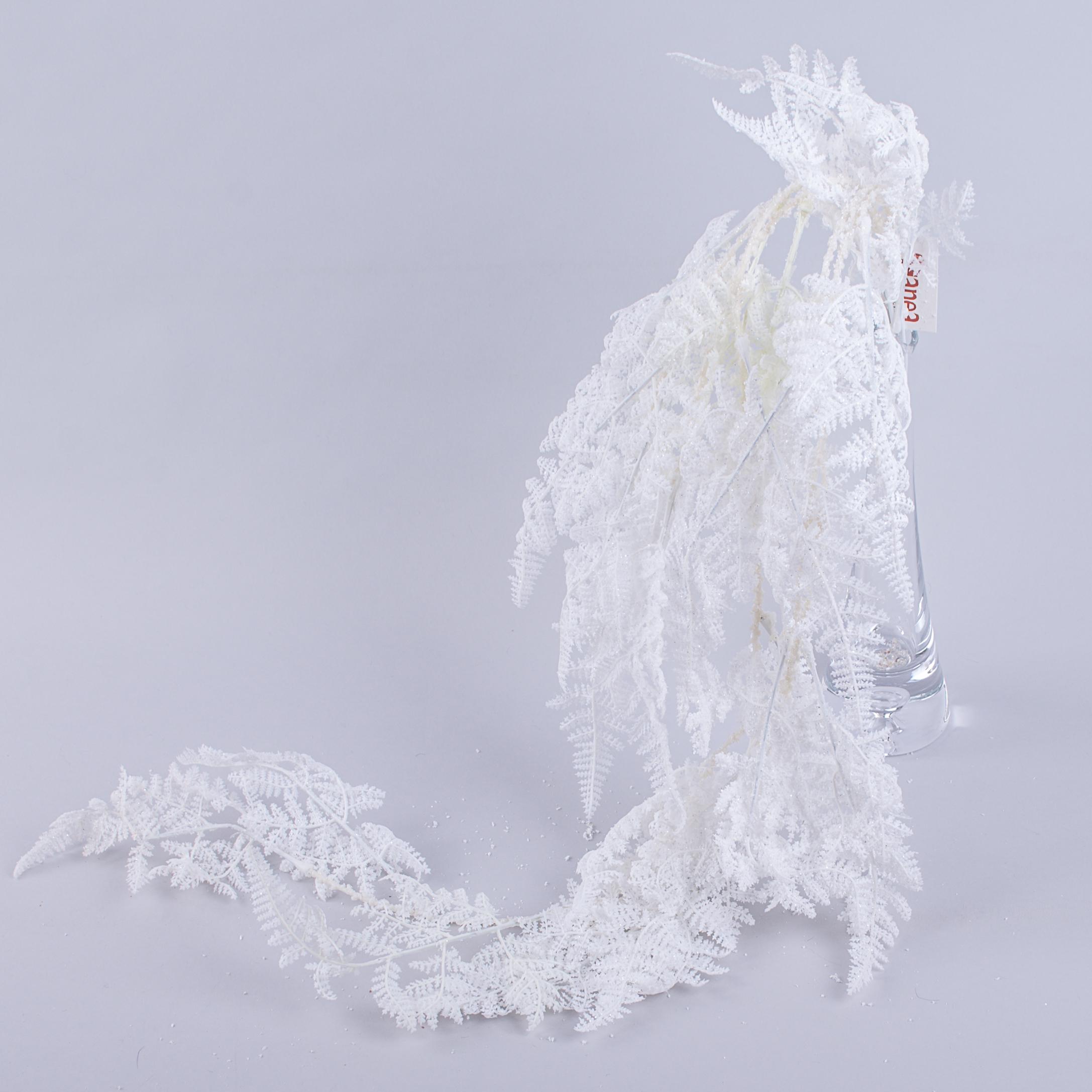 Искусственный папоротник заснеженный Белый (1838)