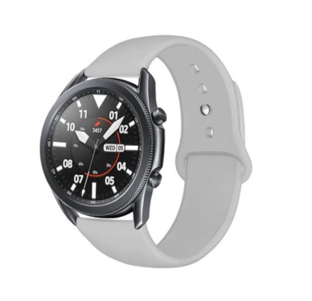 Ремінець силіконовий BeWatch для Samsung Galaxy Watch 46 мм/3 45 мм/Gear S3 22 мм Сірий (1020304) - фото 3