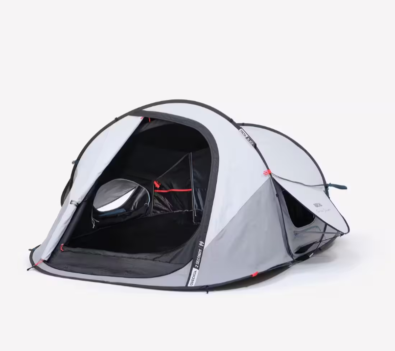 Палатка туристическая Quechua 2 Seconds Fresh&Black двухместная/скоросборная/водонепроницаемая (2561915185)