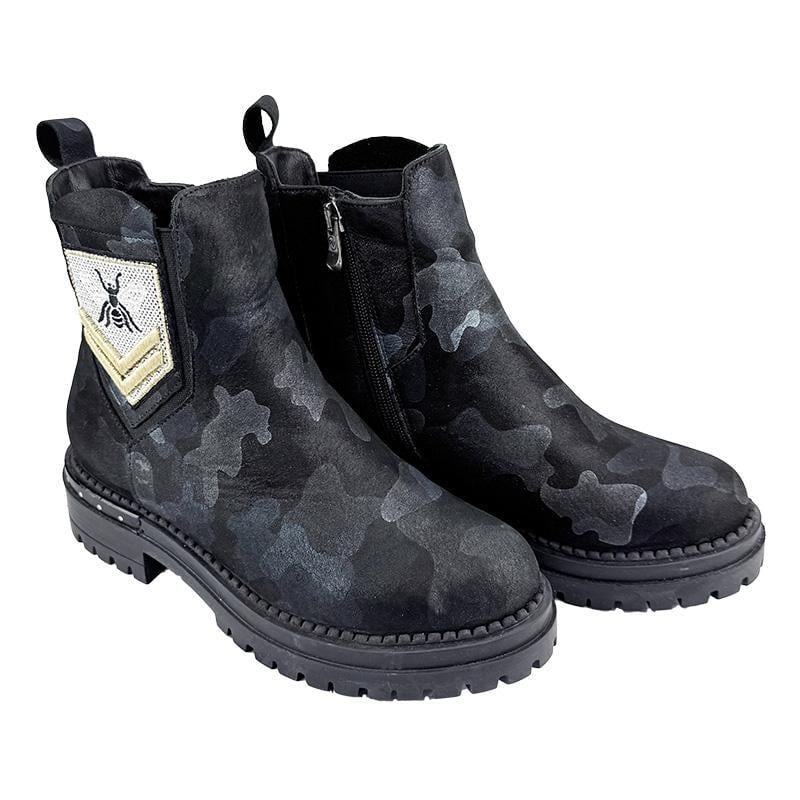 Ботинки женские зимние кожаные К-008888 p. 37 23,5 см Темно-синий