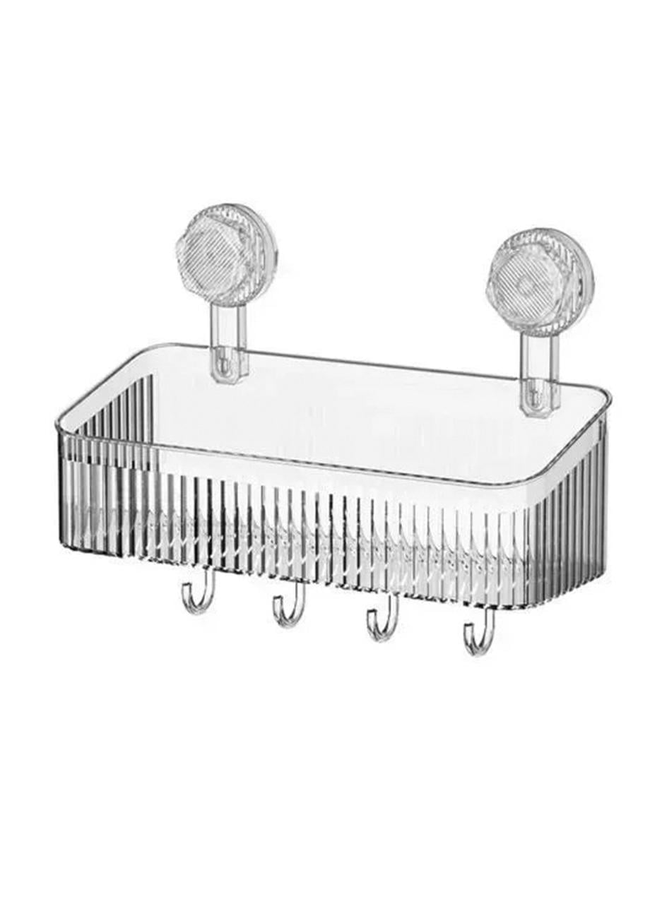 Полка-органайзер для ванной комнаты AND LY-929 однослойная пластиковая прозрачная (541213)