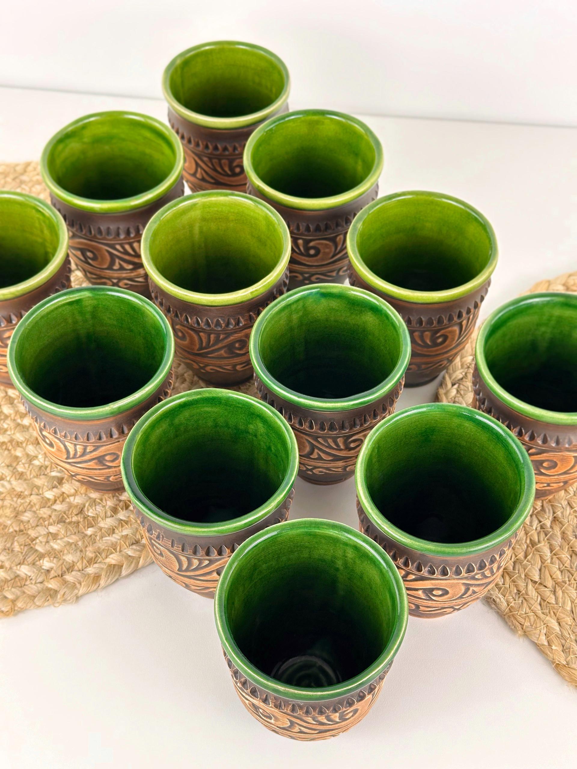 Набір глиняних склянок Гражда 0,3 л х 12 шт. Коричневий (17019-22) - фото 9 Набір глиняних склянок Гражда 0,3 л х 12 шт. Коричневий (17019-22) - фото 9