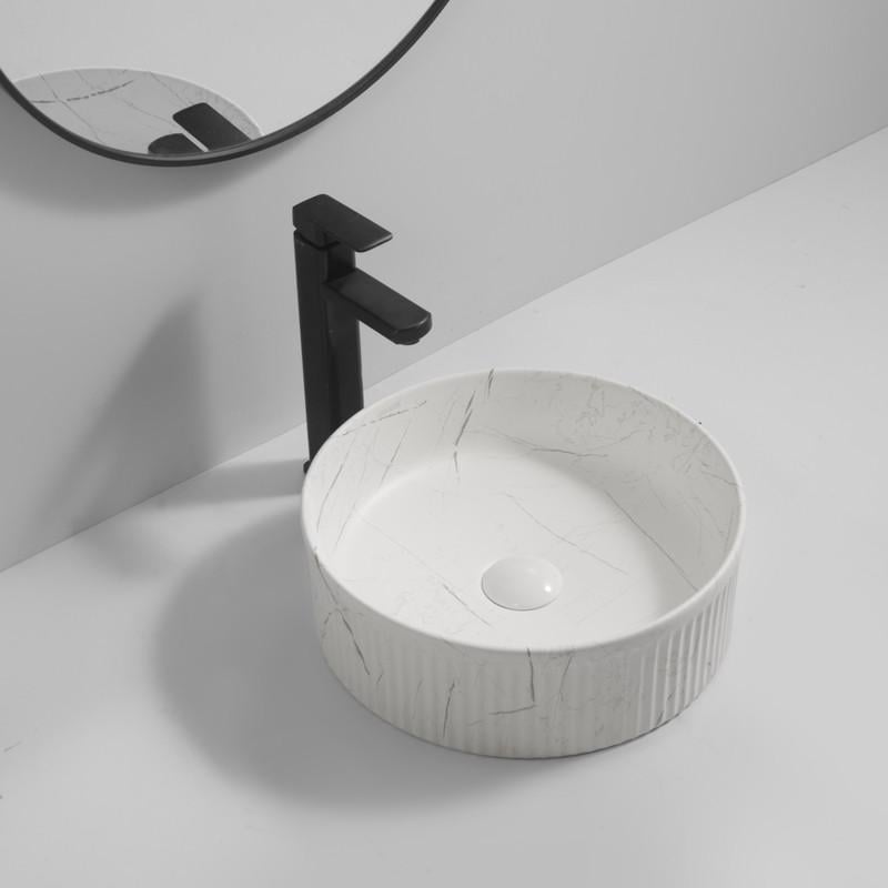 Раковина накладна MIXXUS Premium WAVE-0102 MARBLE 370х370х130 мм (MP6528) - фото 2 Раковина накладна MIXXUS Premium WAVE-0102 MARBLE 370х370х130 мм (MP6528) - фото 2