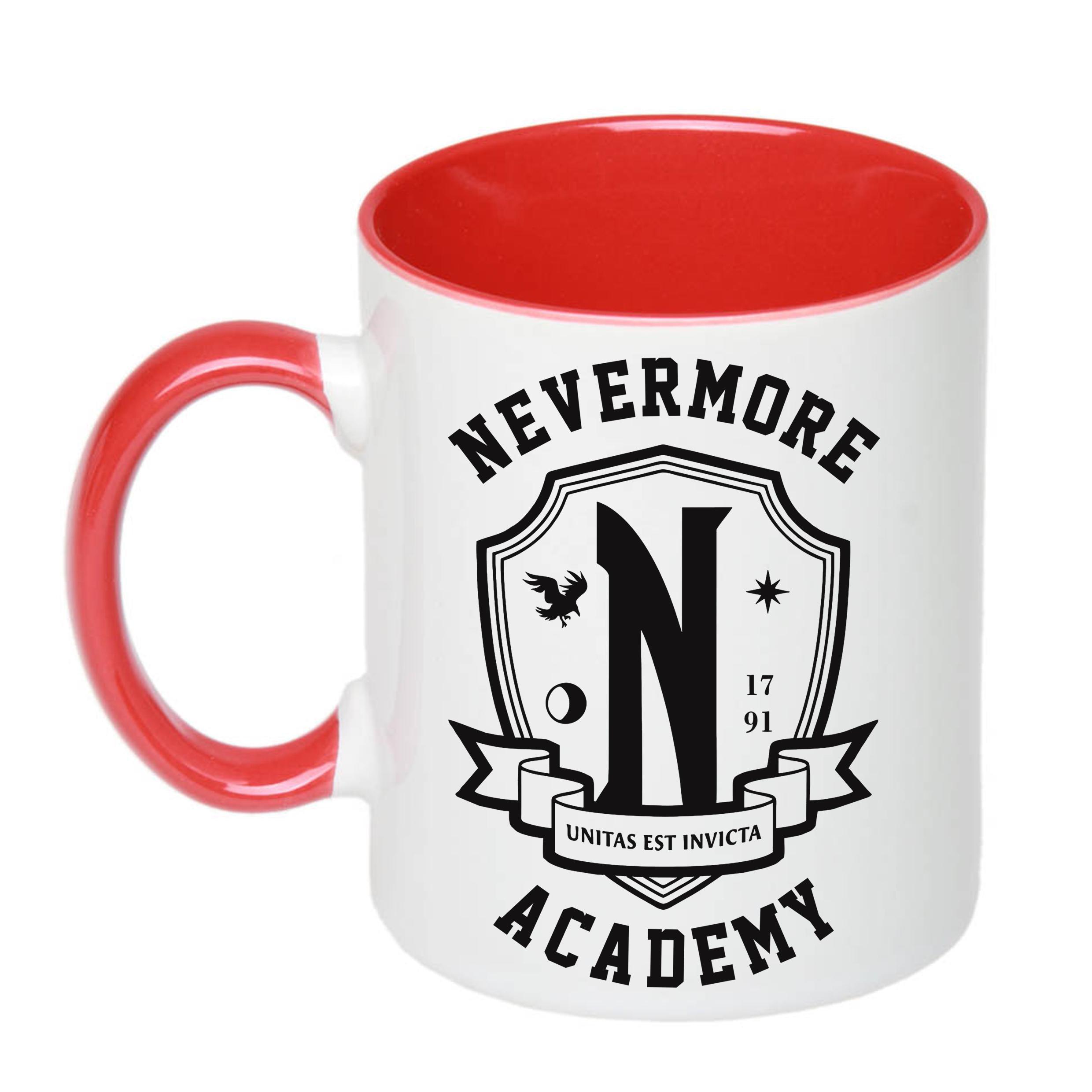 Чашка с принтом NEVERMORE ACADEMY 330 мл Красный (17722)