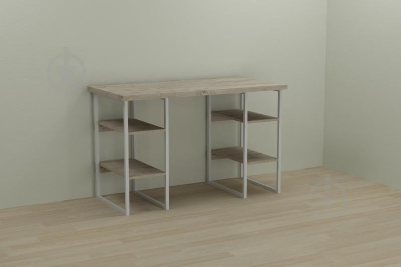 Компьютерный стол Ferrum-decor Карэн 75x120x70 белый ДСП Дуб Шервуд 32мм Компьютерный стол Ferrum-decor Карэн 75x120x70 белый ДСП Дуб Шервуд 32мм