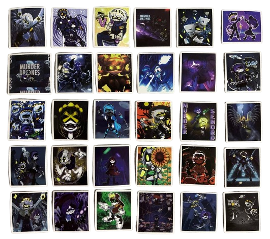 Набор виниловых стикеров Дроны Убийцы Murder Drones 30 шт. (1031) Набор виниловых стикеров Дроны Убийцы Murder Drones 30 шт. (1031)