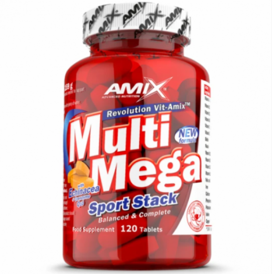 Комплекс витаминов и минералов Amix Multi Mega Sport Stack 120 таблеток Комплекс витаминов и минералов Amix Multi Mega Sport Stack 120 таблеток