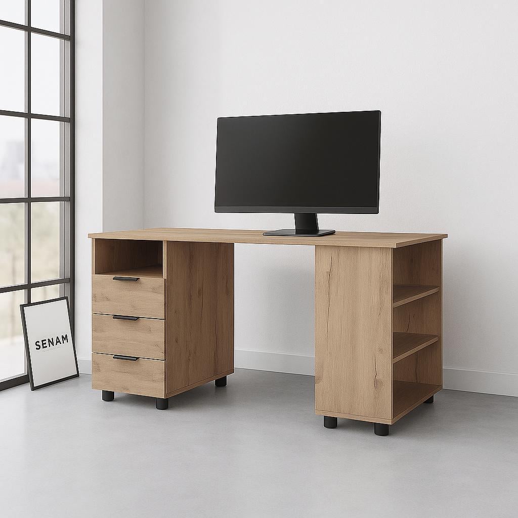 Стіл письмовий СП8 3Я SENAM 750х1500х600 мм ДСП Дуб Крафт Золотий