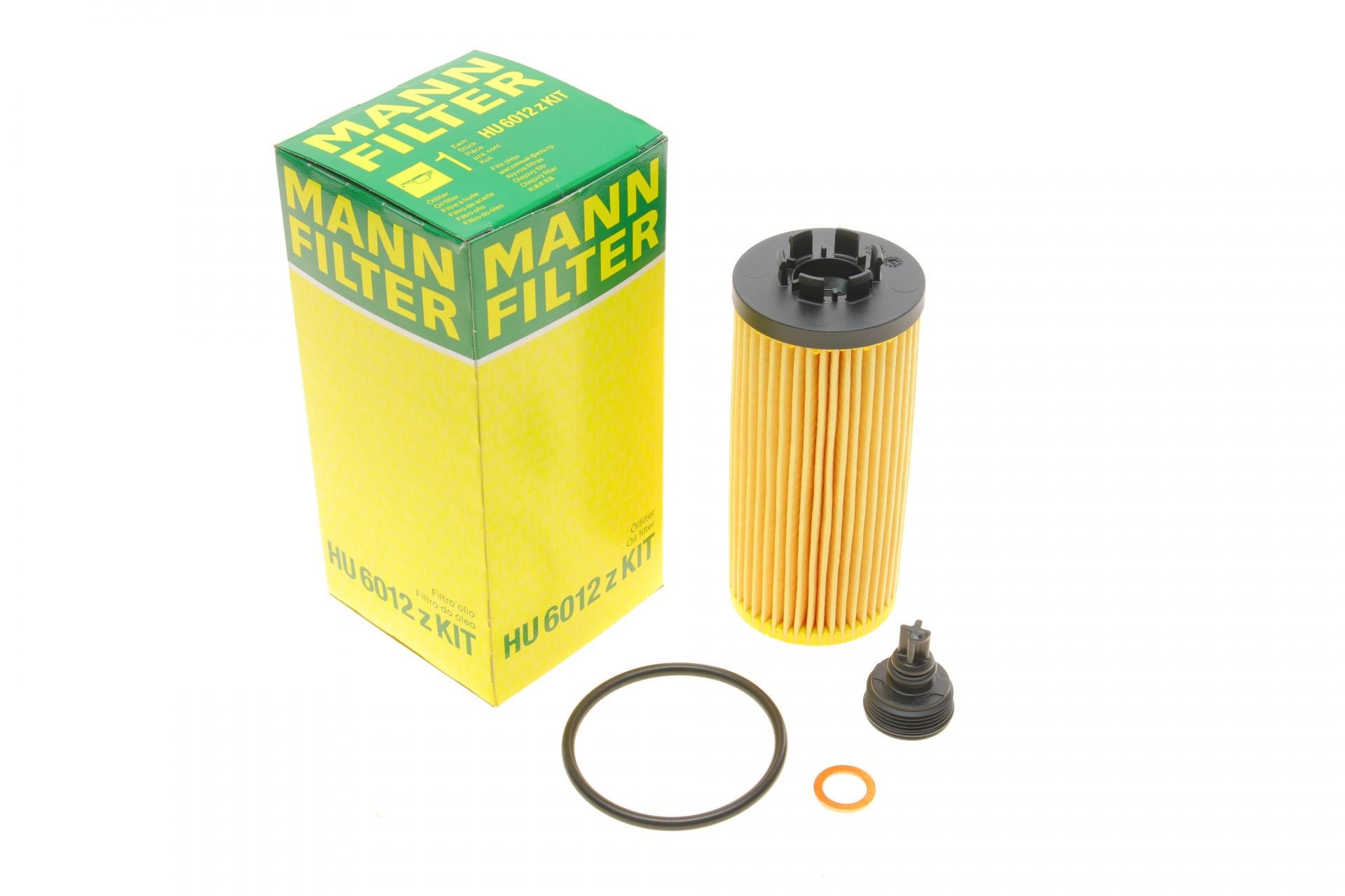 Фильтр масляный Mann-Filter для BMW X1 F48/1 F40/2 F45/F46 1,5-2,0 14- B38/B47/B48 (HU 6012 Z KIT)