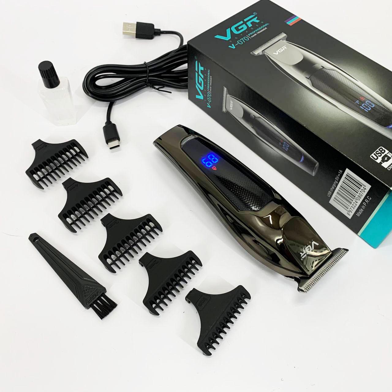 Машинка для стрижки волосся VGR V-070 USB з індикатором зарядки (13352828)