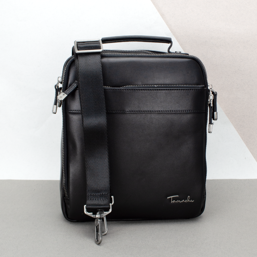 Сумка мужская кожаная Tavinchi TV-S010A с ручкой Черный (2440648287)