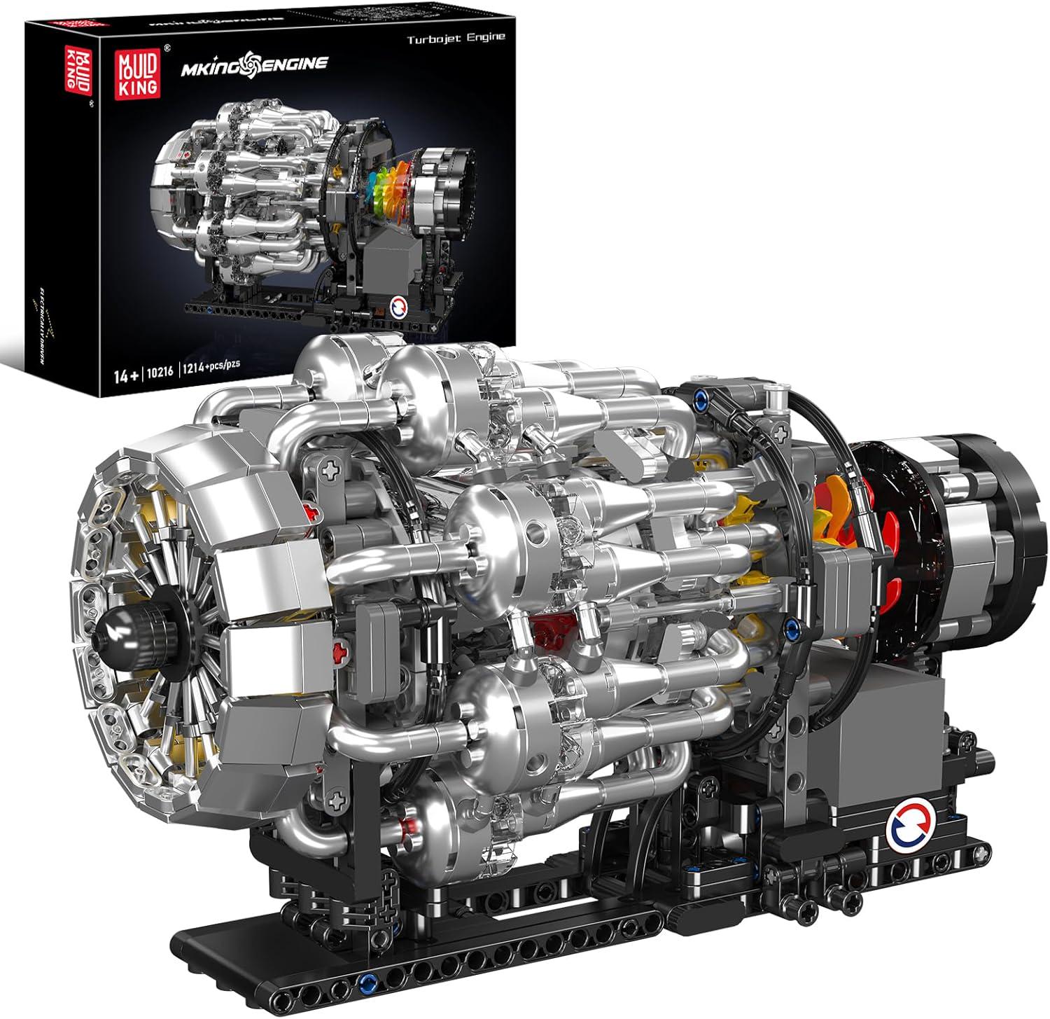 Конструктор Turbojet Engine Mechanical Mould King Двигатель авиационный турбореактивный моторизованный 1247 дет. (10216)