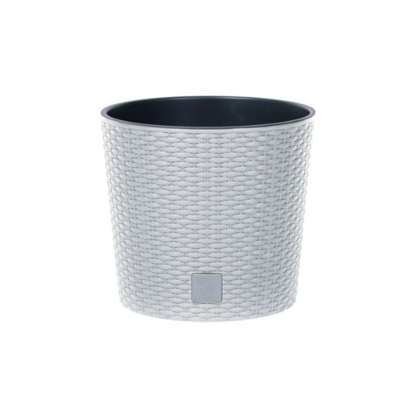 Горщик для квітів Prosperplast Rato зі вставкою 2в1 Н-22,4 см Білий (71999-449)