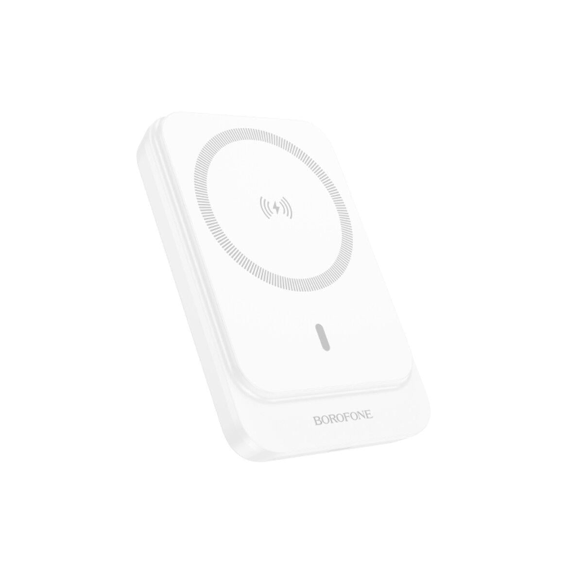Повербанк Borofone BJ63A Nimble 10000 mAh PD 20W з бездротовою зарядкою MagSafe White