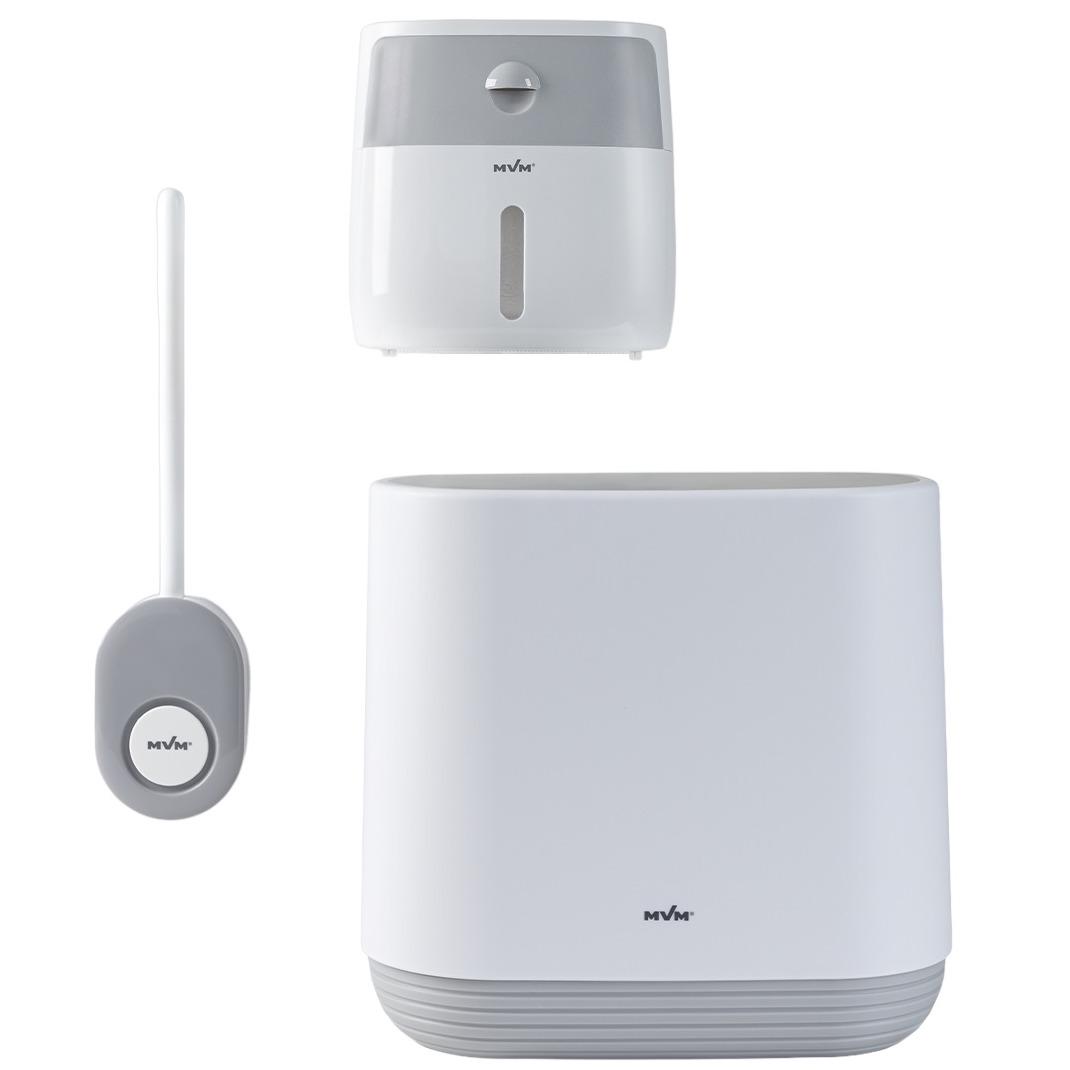 Набір аксесуарів для ванної MVM №16 MVM-MH-16 white/gray Сірий (212012)