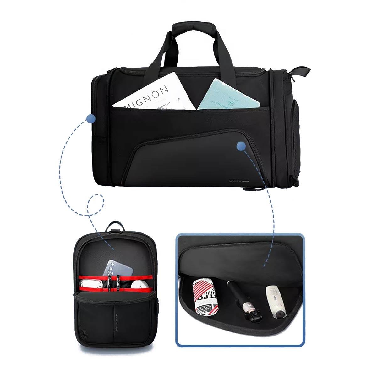 Сумка спортивна трансформер MARK RYDEN MR1556 37 л Чорний (MR1556-00-3082UA) - фото 2