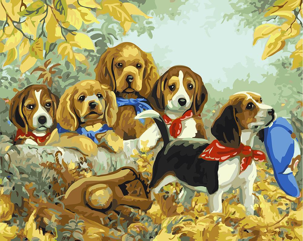 Картина по номерам Brushme Щенята 40х50 см (GX21475) Картина по номерам Brushme Щенята 40х50 см (GX21475)