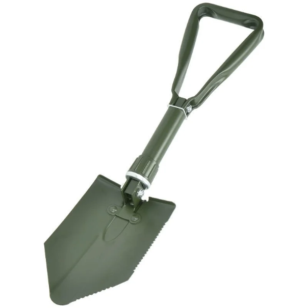 Лопата саперная MFH BW Folding Spade складная в пластиковом чехле Оливковый