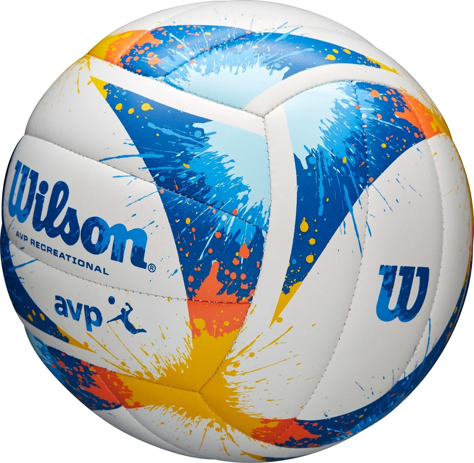 М'яч для пляжного волейболу Wilson AVP SPLATTER р. 5 Біло-помаранчевий (WTH30120XB) - фото 2