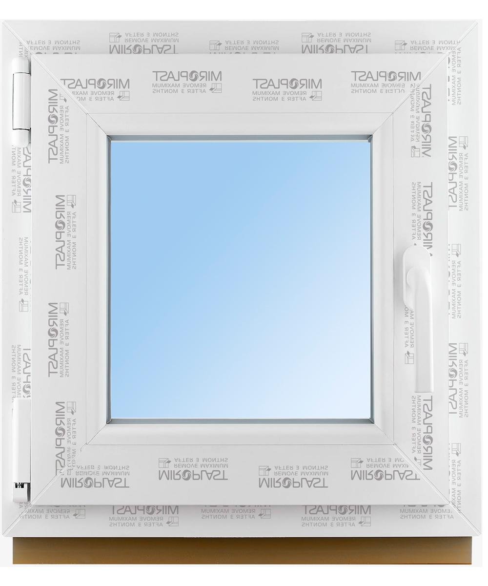 Окно металлопластиковое поворотно-откидное WDS Miroplast с однокамерным стеклопакетом 550х600 мм (4-16-4I)