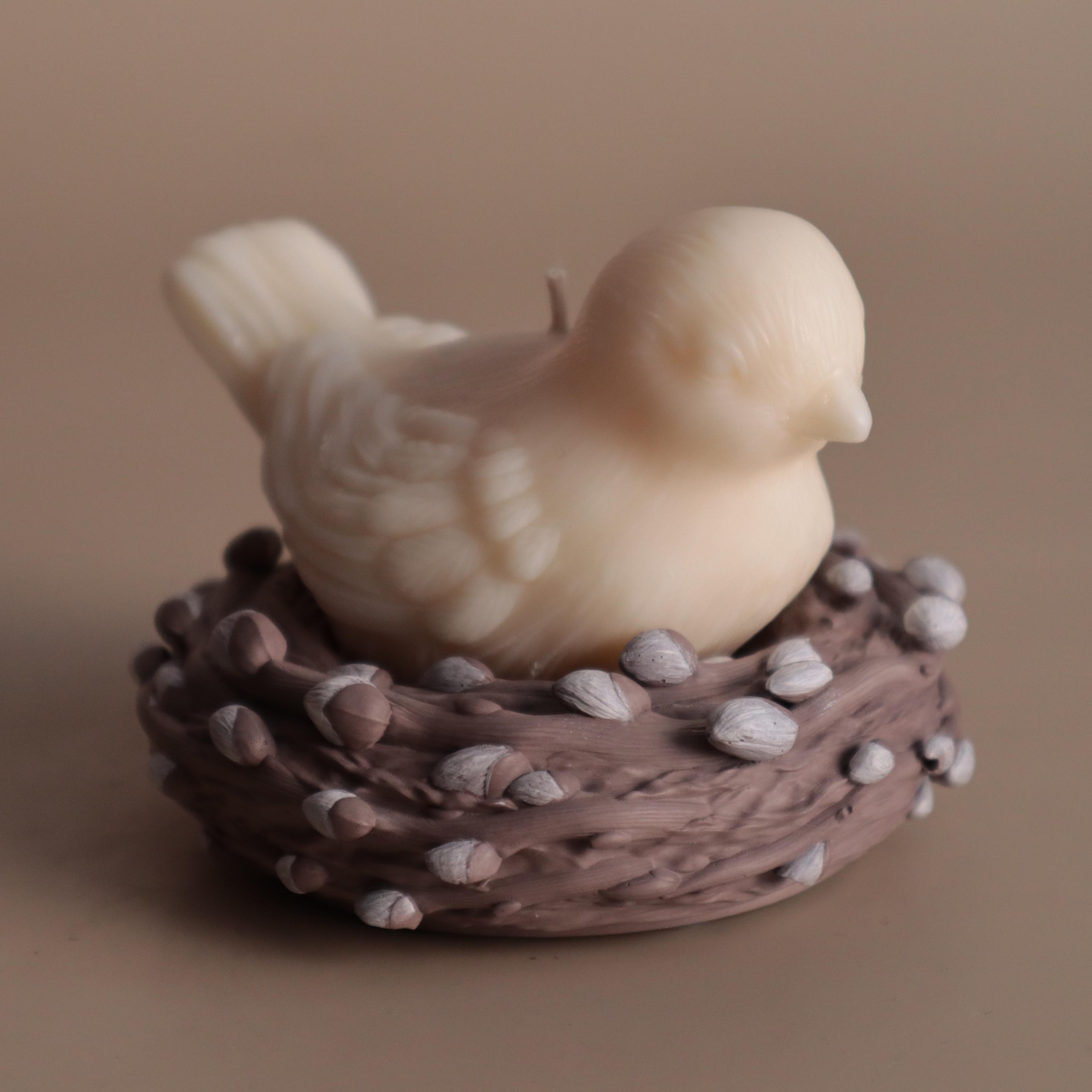 Подарунковий набір аромасвічок Wax Harmony Ваніль Пташка та свічник Гніздечко (3000261)