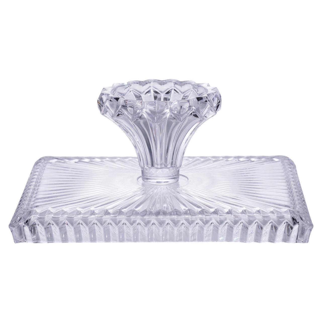 Тортовщица прямоугольная на ножке стеклянная 30х25х13 см (HP-19-147) - фото 2 Тортовщица прямоугольная на ножке стеклянная 30х25х13 см (HP-19-147) - фото 2