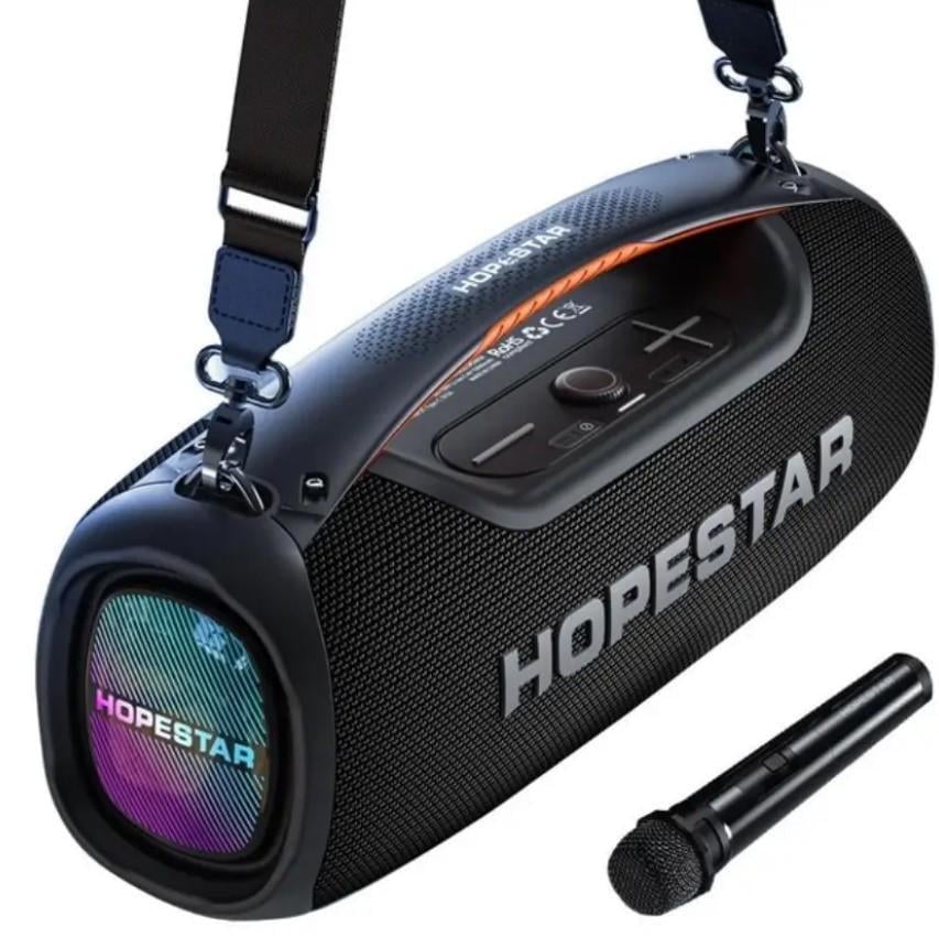 Колонка HOPESTAR A60 з мікрофоном для караоке 100W Чорний (2390000015)