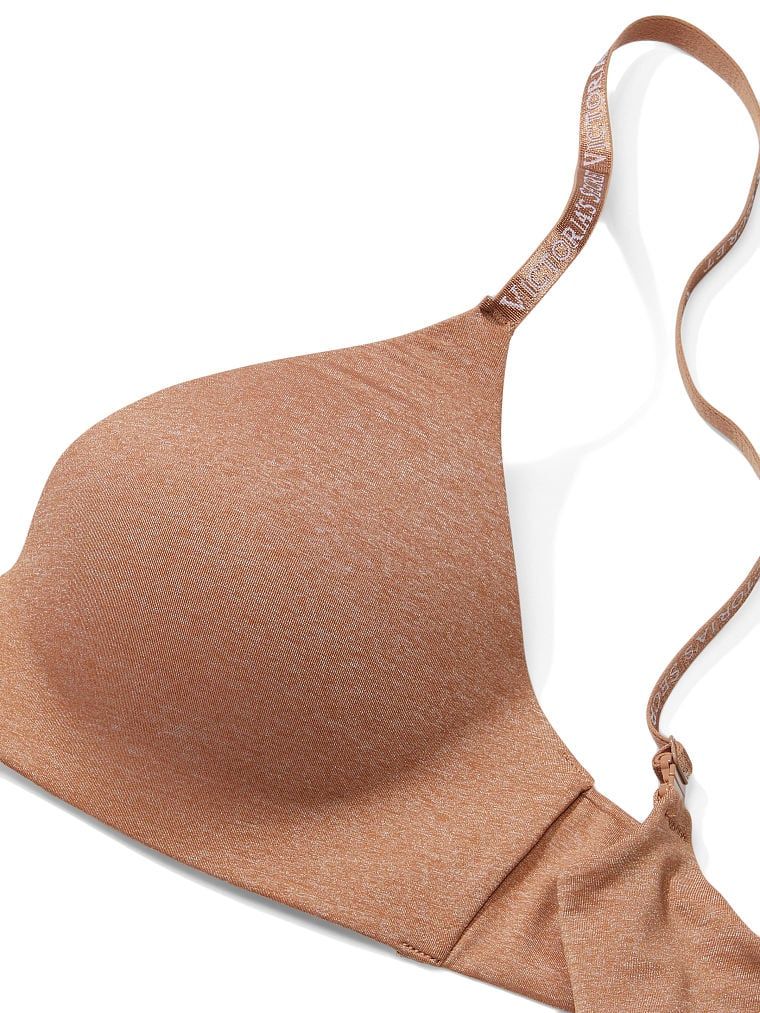 Бюстгальтер безкаркасний Victoria's Secret Lightly-Lined Wireless Bra 85C 38C Бежевий - фото 4