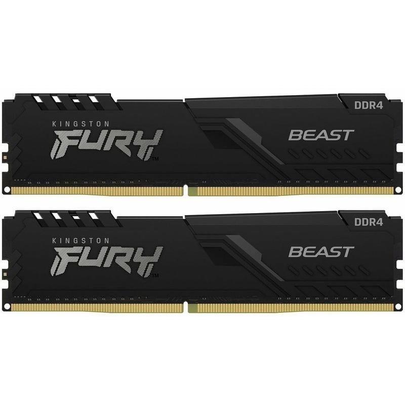 Оперативная память Kingston Fury Beast DDR4 32 Гб KIT 3200 MHz Black (KF432C16BB1K2/32)
