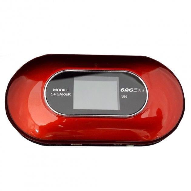 Колонка портативная XPRO S86 с диктофоном 3 Вт USB/SD/FM радио/Bluetooth Красный (lp-81656)