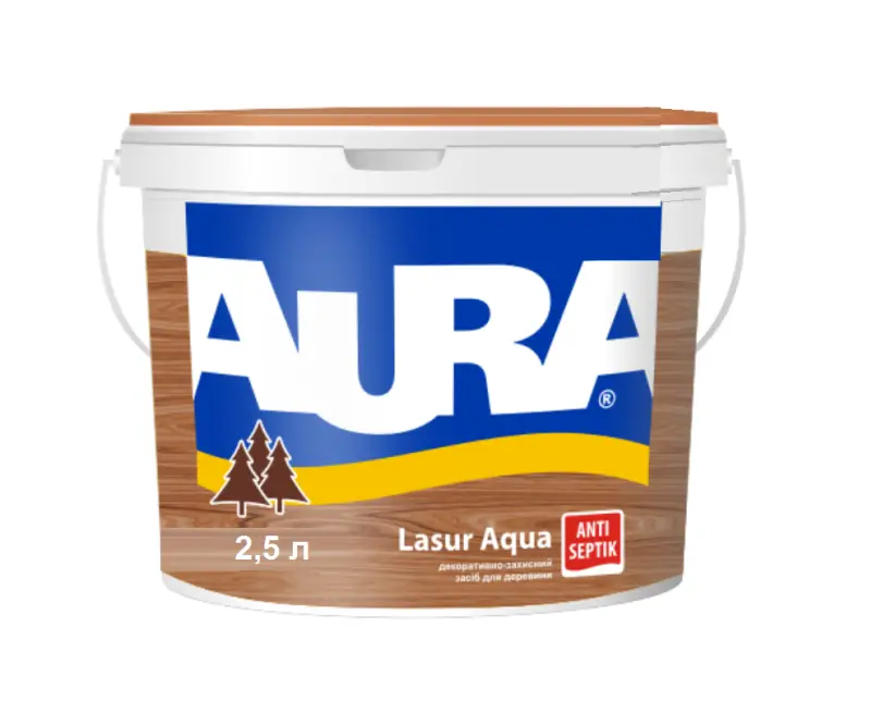 Лазурь-лак акриловый Aura Lasur Aqua для древесины 2,5 л Бесцветный (2571568899)