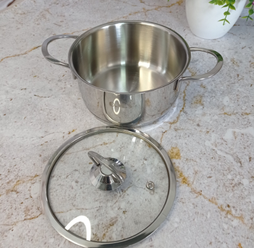 Каструля OMS з нержавіючої сталі з кришкою для газу і індукцїї 0,9 л (2008-0.9) - фото 2 Каструля OMS з нержавіючої сталі з кришкою для газу і індукцїї 0,9 л (2008-0.9) - фото 2