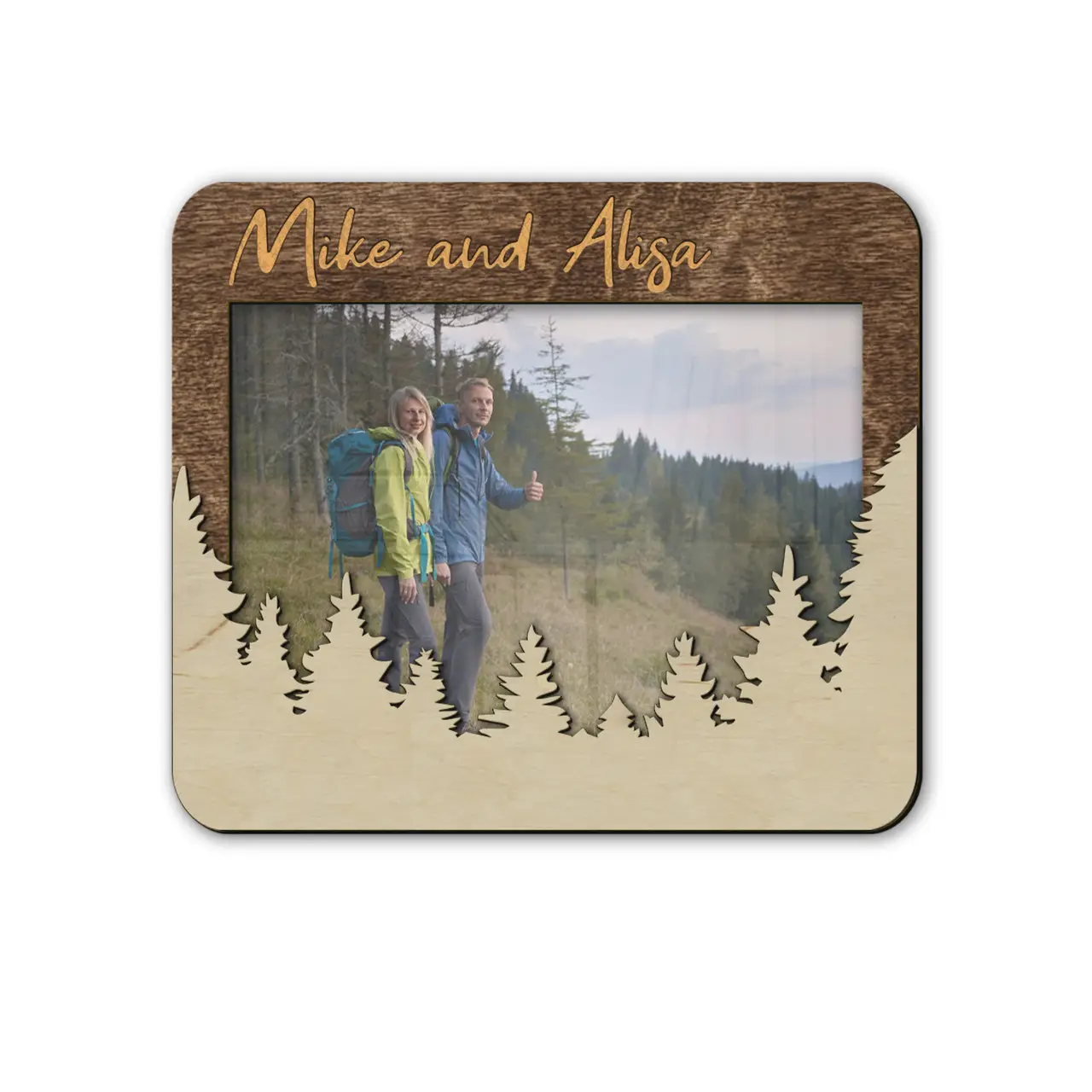 Фоторамка Ліс персоналізована горизонтальна на 1 фото Темно-коричневий (forest_8x10_horizontal-5) - фото 1 Фоторамка Ліс персоналізована горизонтальна на 1 фото Темно-коричневий (forest_8x10_horizontal-5) - фото 1