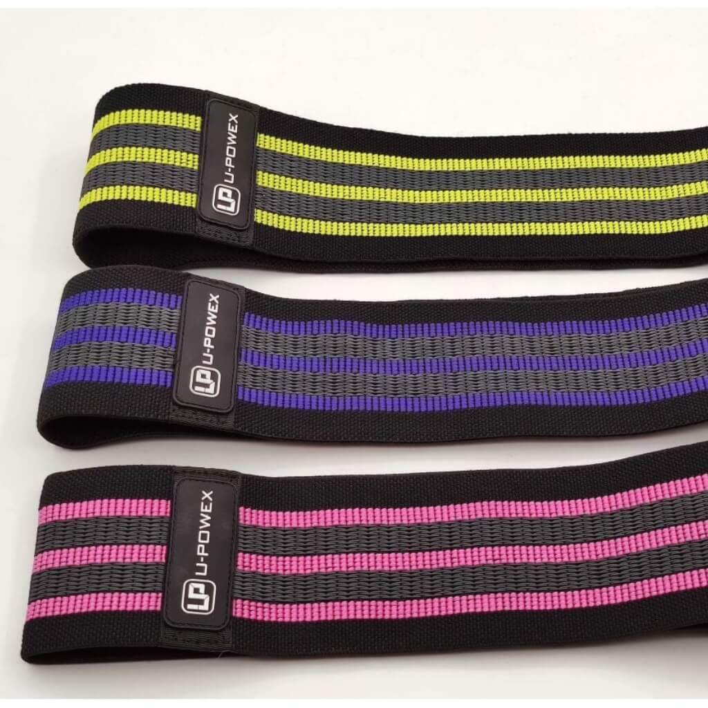 Набор тканевых резинок для фитнеса и спорта U-Powex Pro с мешочком для хранения 3 шт. - фото 5