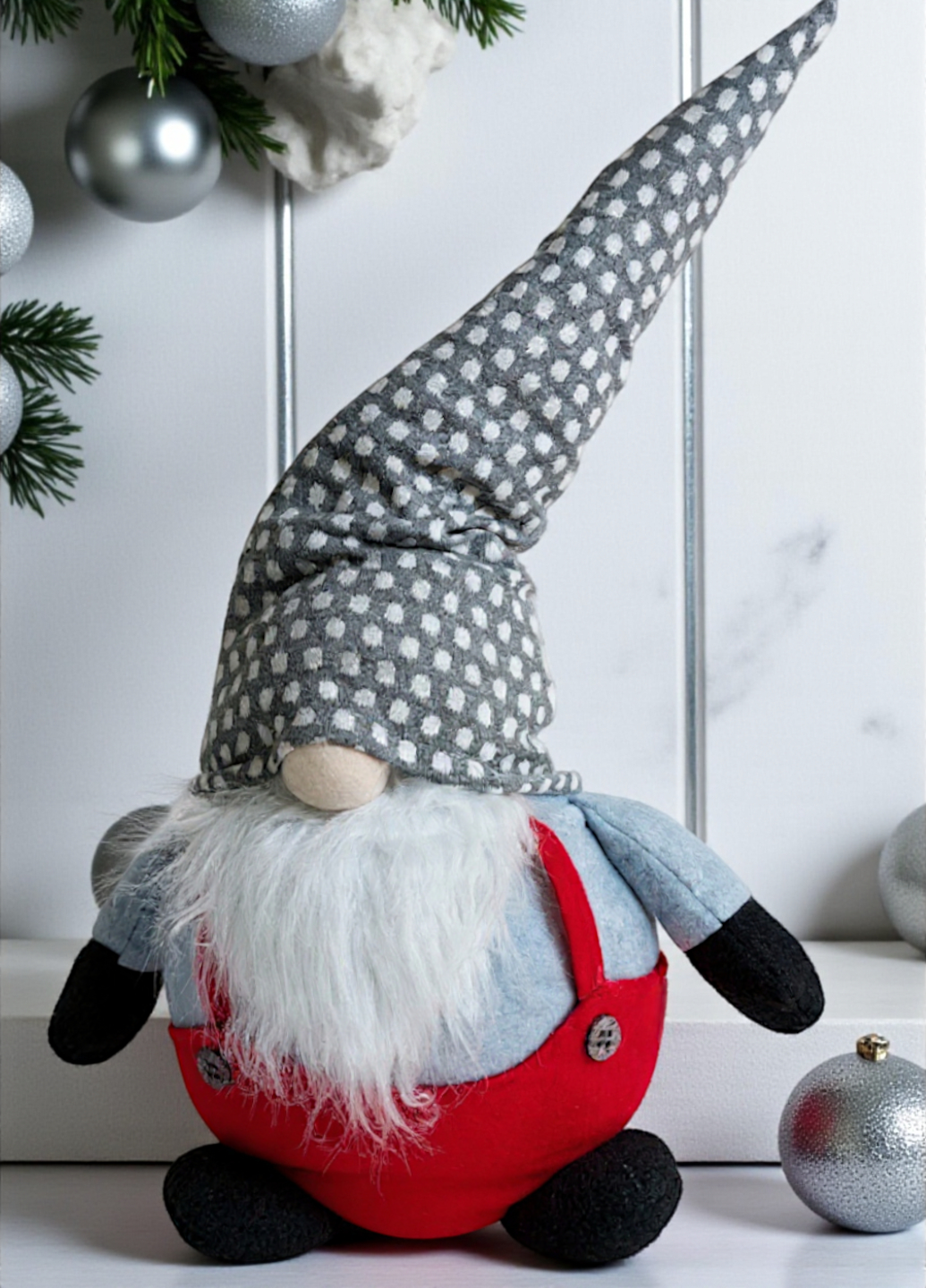 Мягкая игрушка Livarno Home Plush Soft Рождественский Гном 75 см Серый (7974)