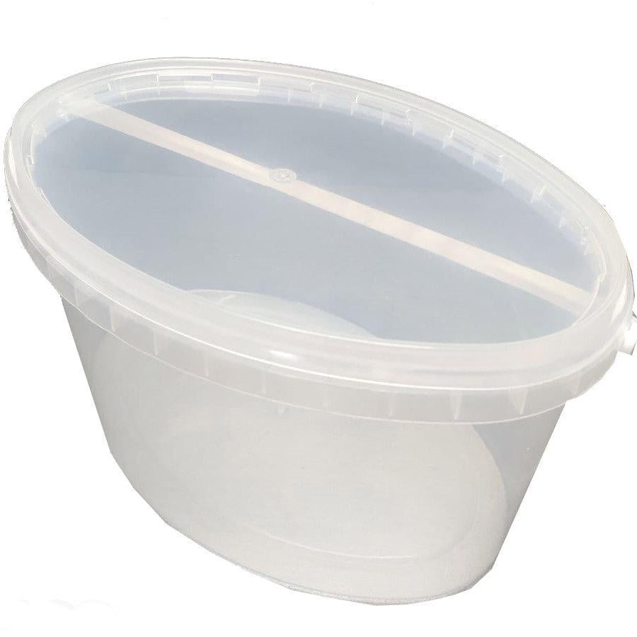 Ведро овальное с крышкой 5 л 12 шт. Прозрачный (6900)