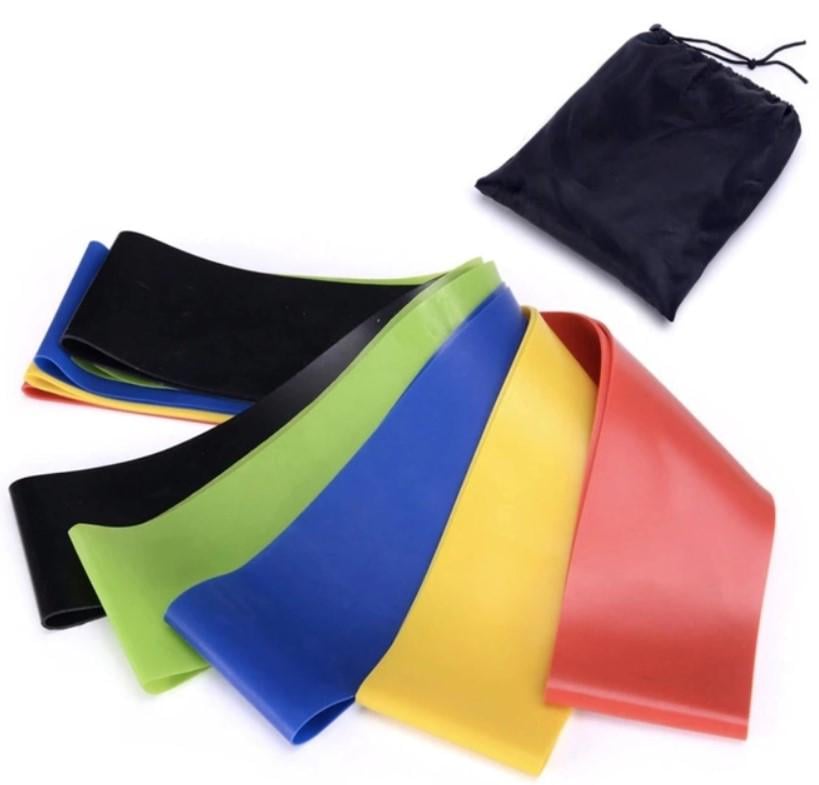 Набір гумок для фітнесу та спорту Kayfovo GS-1723 5 стрічок та чохол (28662)