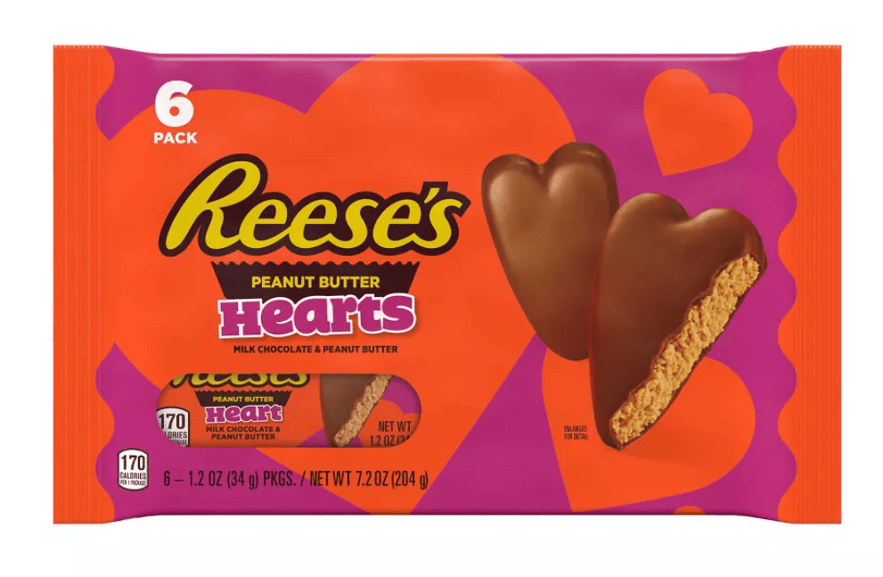 Цукерки Reese's Valentine's Day Peanut Butter Hearts Candy 6 шт. х 34 г (1558594730)