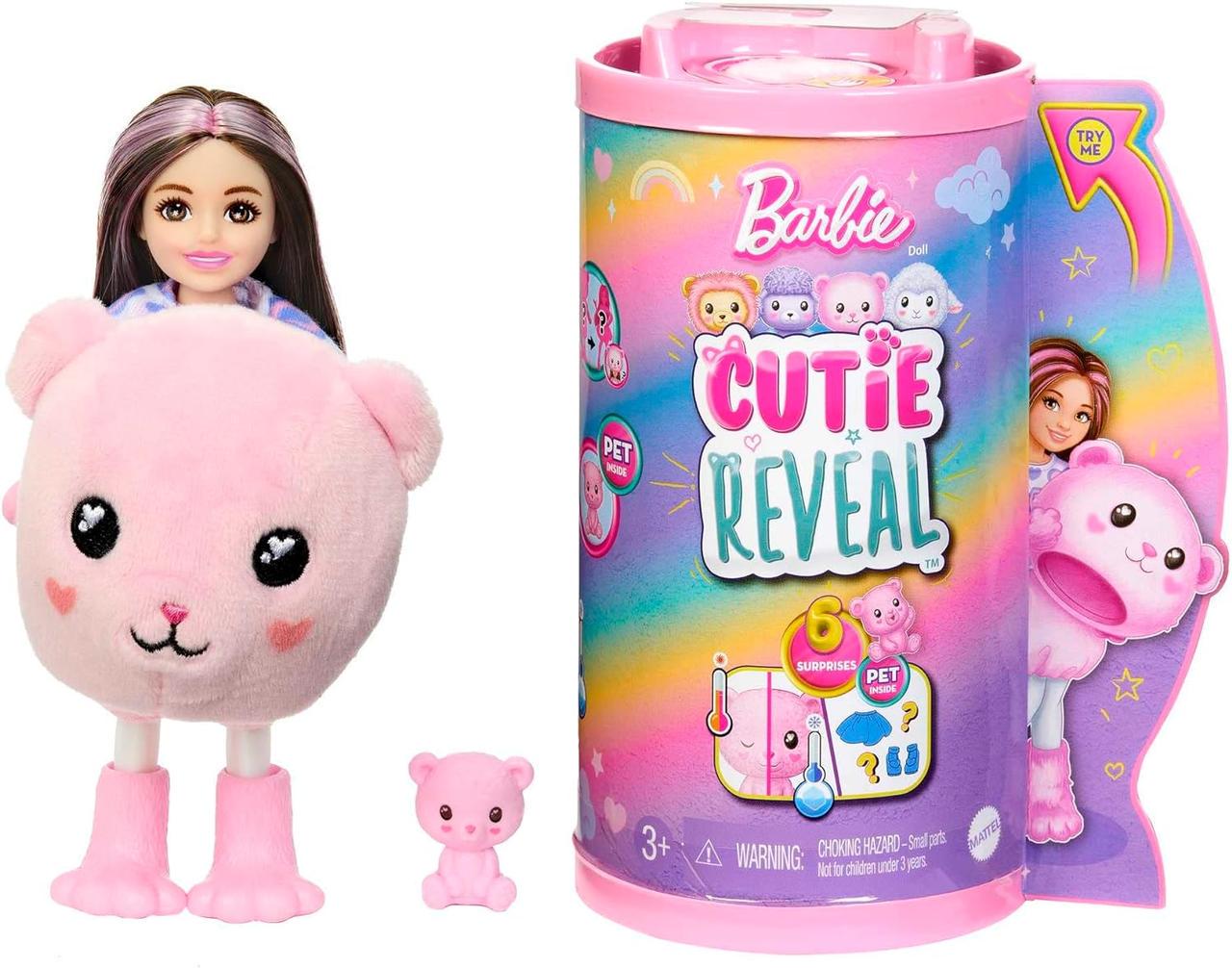 Лялька-сюрприз Barbie Челсі милашка-проявляшка в костюмі Ведмежа Тедді