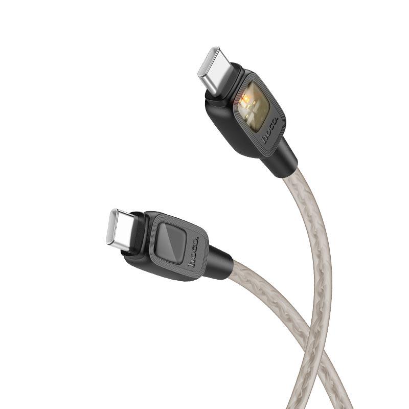 Кабель Hoco U124 Type-C to Type-C 60W 1,2 м Black