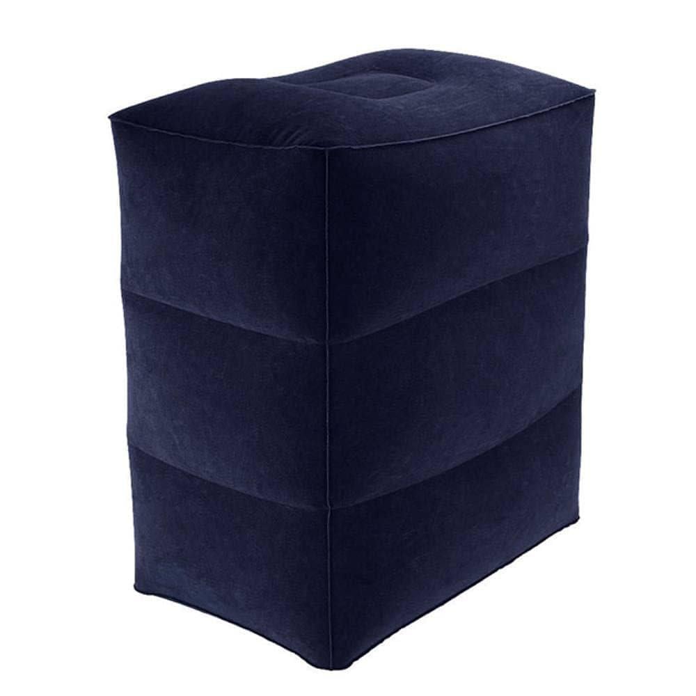 Подушка под ноги надувная для отдыха и путешествий 3-уровневая Синий