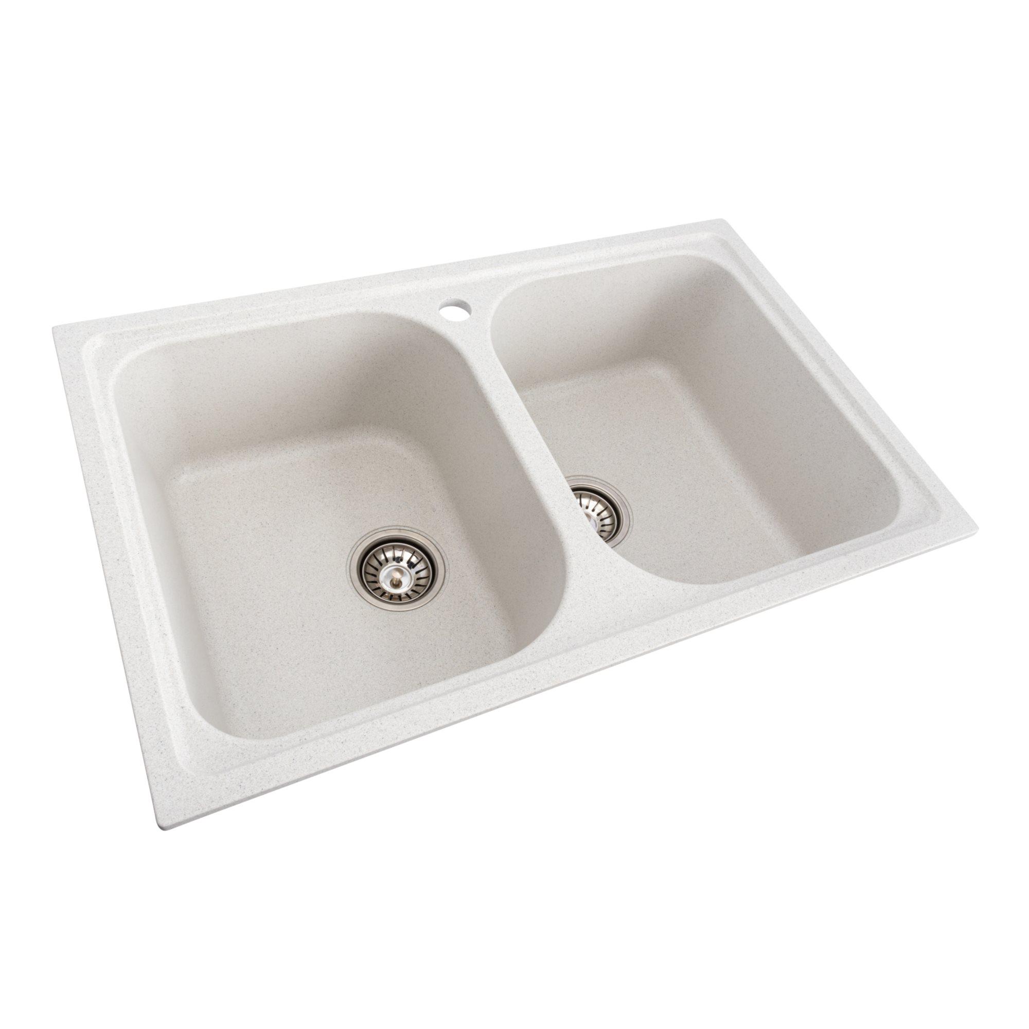 Мийка для кухні гранітна Platinum 7950 Equatoria матова в крапку Білий - фото 3 Мийка для кухні гранітна Platinum 7950 Equatoria матова в крапку Білий - фото 3